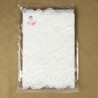 Кружевная эластичная ткань, 210 мм &times; 2,7 &plusmn; 0,5 м, цвет белый