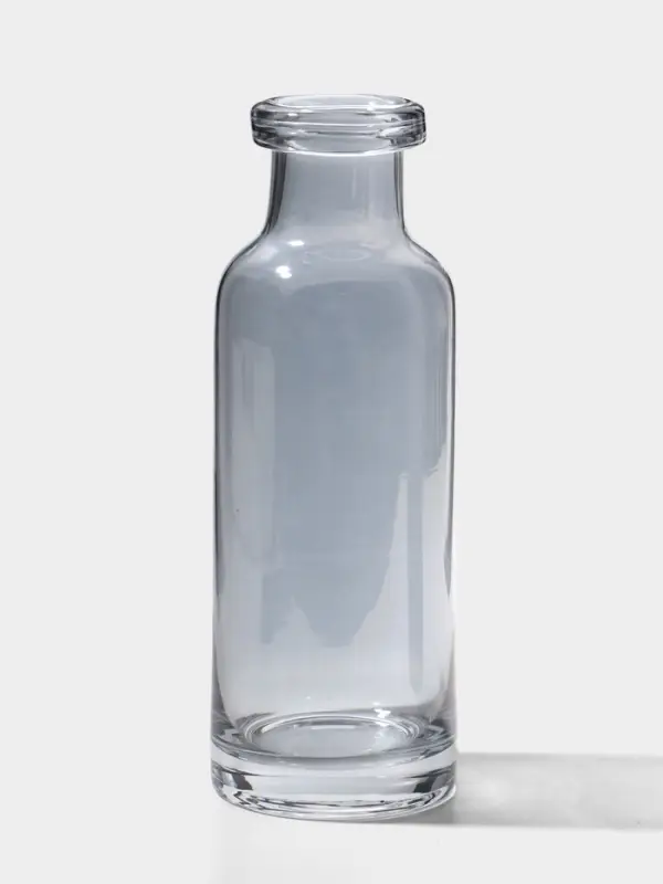 Ваза стекло настольная "Жюль" 25х9 см, серый