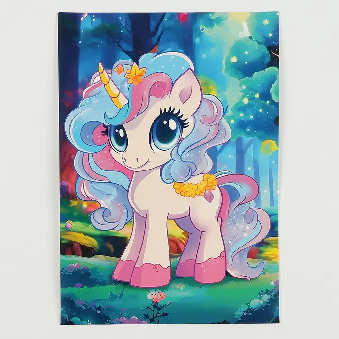 Аппликация стразами для детей &laquo;Единорожка&raquo;, набор для творчества, А5