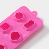 Форма для льда Доляна &laquo;Драгоценные камни&raquo;, силикон, 22,5&times;10,6 см, 6 ячеек (d=4 см), цвет МИКС