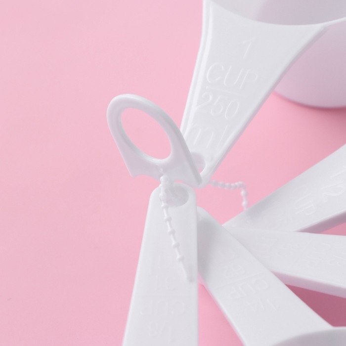 Набор мерных ложек Доляна, 11 шт: 30/60/80/125/250 мл, 0,6/1,2/2,5/5/7,5/15 мл, цвет белый