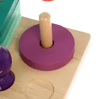 Детская деревянная пирамидка сортер с удочкой