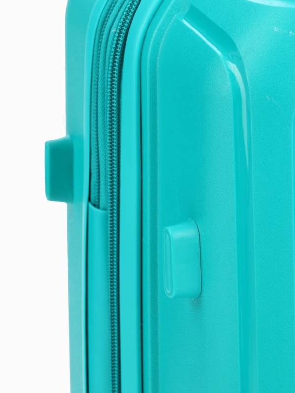 Чемодан 24", PP, 43*26*66, отд на молнии, код замок, 4 колеса, зеленый