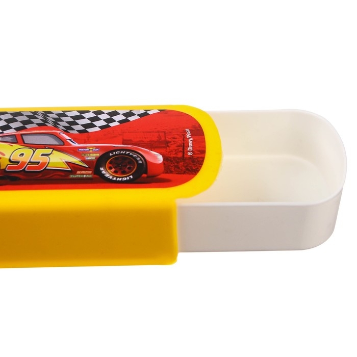 Пенал-футляр пластиковый, 43х200х23 мм, выдвижной, Тачки Пенал-футляр пластиковый, 43х200х23 мм, выдвижной, Тачки