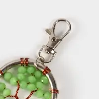 Брелок ловец снов "Древо жизни" 19 см, цв. фисташковый