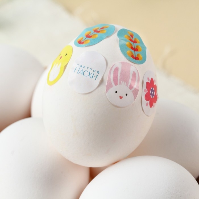 Пасхальный набор «Цыплята и кролики»: 2 красителя: оранжевый, зелёный + наклейки для яиц Пасхальный набор «Цыплята и кролики»: 2 красителя: оранжевый, зелёный + наклейки для яиц