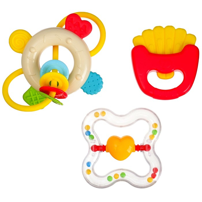 Набор погремушек &laquo;Сладости&raquo;, 3 шт., Крошка Я