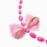 Бусы детские Выбражулька &laquo;Бант&raquo;, граненые бусины, 40 см, цвет розовый
