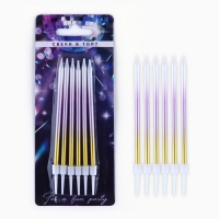 Свечи для торта &laquo;Make a wish&raquo;, 6 шт., 13 х 0,5 см