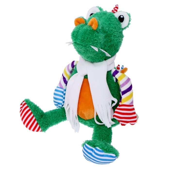 Мягкая игрушка &laquo;Крокодил Роб в белом флисовом шарфе&raquo;, 20 см