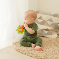 Штаны детские MINAKU, цвет хаки, рост 74-80 см