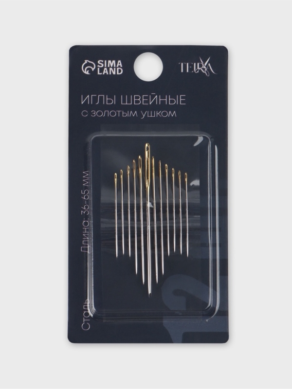 Иглы швейные ассорти с зол ушком №120-065 штопальные+д/гобелена 2ушко(набор 12шт) сталь TR 1066962 Иглы швейные ассорти с зол ушком №120-065 штопальные+д/гобелена 2ушко(набор 12шт) сталь TR 1066962