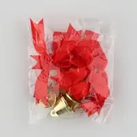 Колокольчик на булавке с бантом на Выпускной, красный, d = 2,6 см