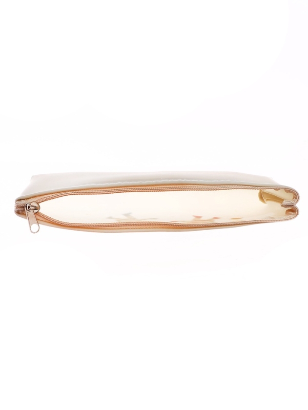 Пенал школьный на молнии  Зверушки Бежевый