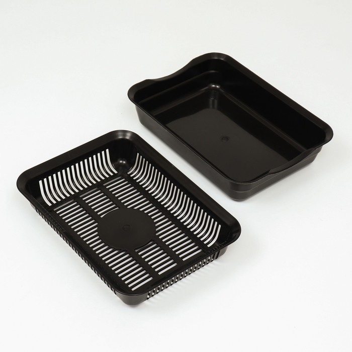 Туалет с сеткой, 35,5х26х7 см, чёрный