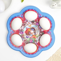 Пасхальная подставка на 6 яиц &laquo;Композиция&raquo; на пасху, 21,5 х 19.9см