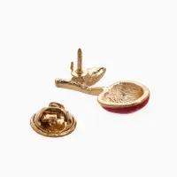 Значок "Вишня", цвет крано-зелёный в золоте