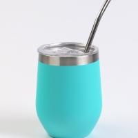 Калабас для чая Мате 350 мл и бомбилья с щеткой для чистки, мята