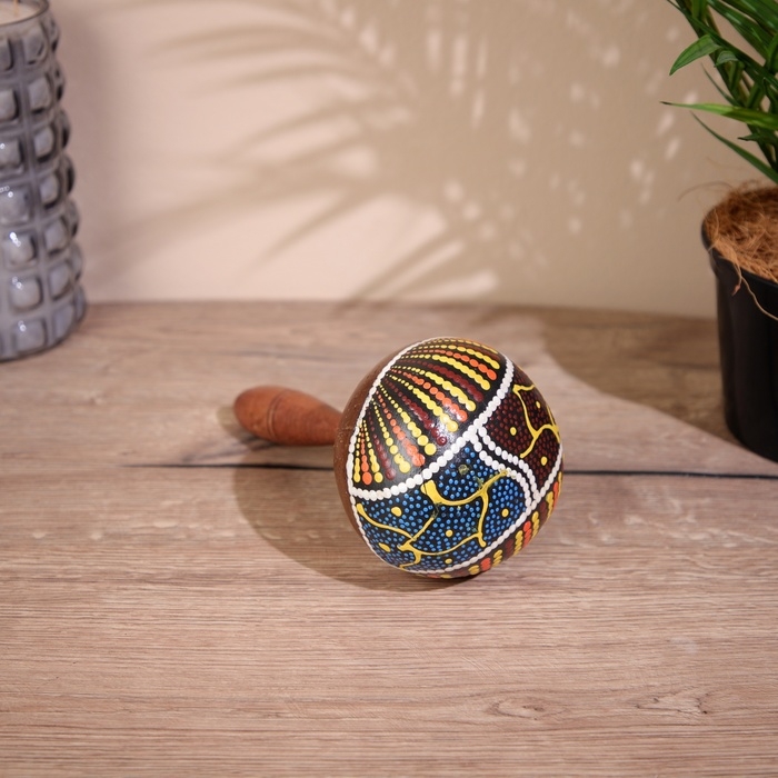 Сувенирный музыкальный инструмент Маракас Сувенирный музыкальный инструмент Маракас "Черепаха" 22х11х6 см МИКС