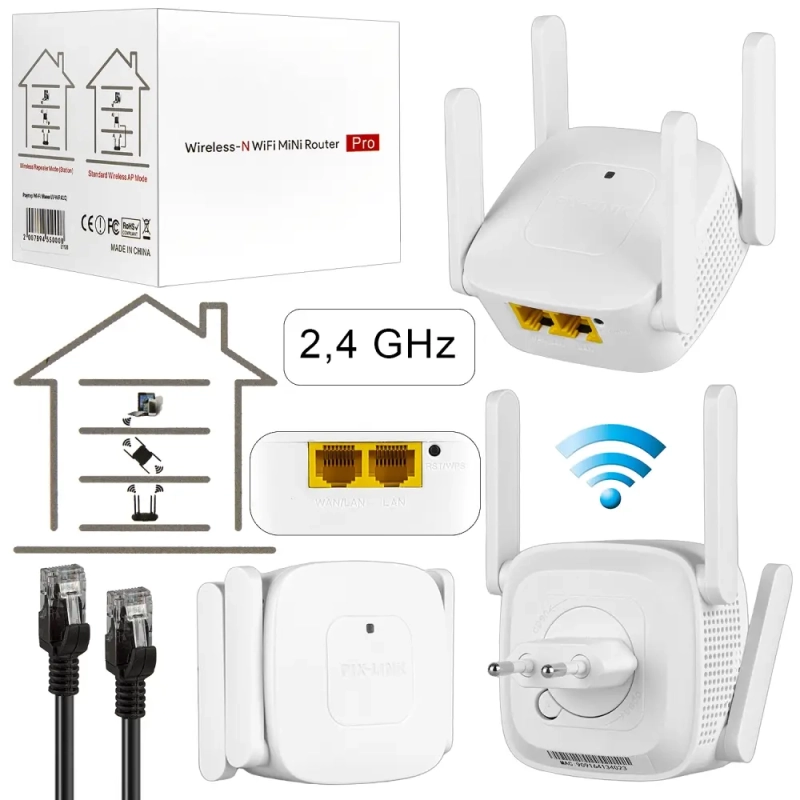 Усилитель Wi-Fi 2.4G&nbsp;Мини&nbsp;LV-WR41Q Белый