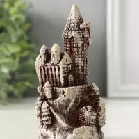 Фигура "Замок" размер 12х6 см, гипс, цвет коричневый