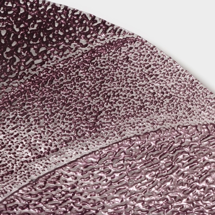 Тарелка стеклянная &laquo;Драхна&raquo;, d=28,5 см, цвет бордовый