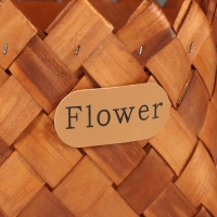 Набор корзин плетёных, 2 шт., 20&times;20&times;12 см, 16&times;16&times;10 см, ива, натуральный цвет