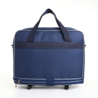 Сумка дорожная 20" на колёсах, отдел на молнии, с увеличением, наружный карман, длинный ремень, цвет синий