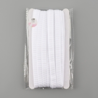 Резинка бельевая, в рубчик, 10 мм, 10 &plusmn; 1 м, цвет белый