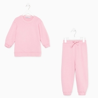Костюм для девочки (свитшот, брюки) KAFTAN "Basic line", размер 38 (146-152), цвет розовый