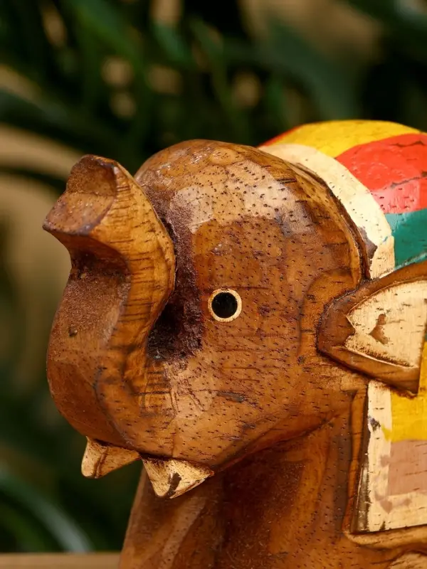 Сувенир "Слонёнок" дерево 11х5х9 см, цв. бежевый