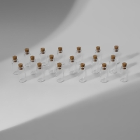 Набор баночек для хранения мелочей, d=1.5 &times; 3 см, 18 шт., в контейнере, 15&times;8&times;2 см