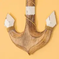 Декор интерьерный "Якорь" дерево 23х2х40 см, цв. белый