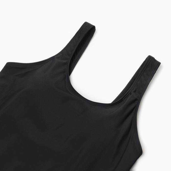 Купальник женский слитный однотонный MINAKU, цвет чёрный, размер 54