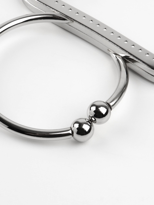 Фермуар пришивной, 12.5×7.5 см, с ручкой d=7.5×9 см, цвет серебристый Фермуар пришивной, 12.5×7.5 см, с ручкой d=7.5×9 см, цвет серебристый