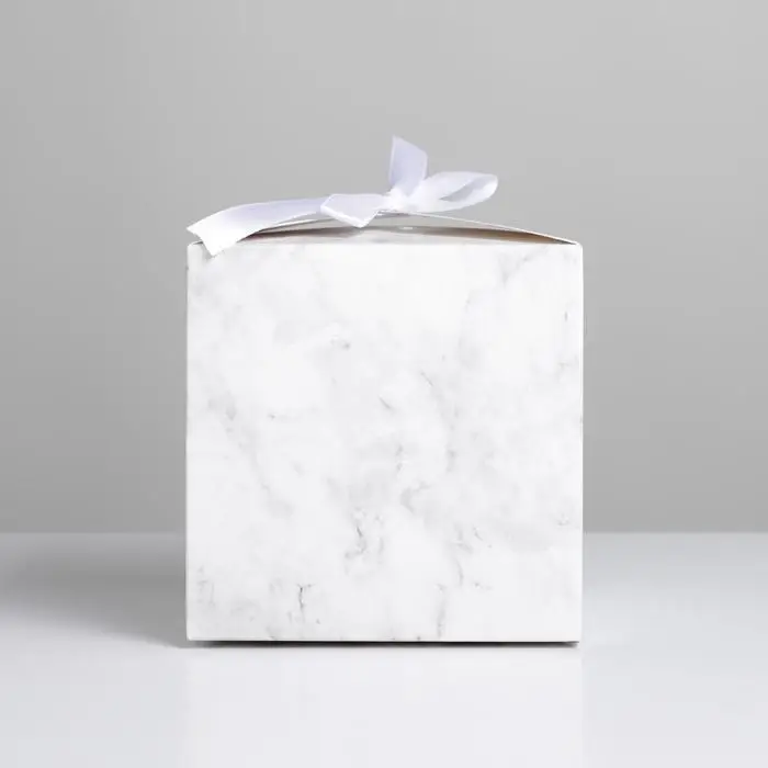 Коробка подарочная складная, упаковка, &laquo;Мрамор&raquo;, 12 х 12 х 12 см