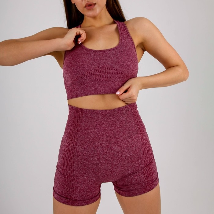 Шорты женские спортивные пуш-ап, цвет розовый, SL Russian Brand, р-р M