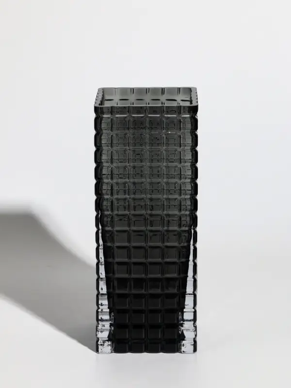 Ваза стекло настольная "Валери" кубики, 24,5х10 см, серый