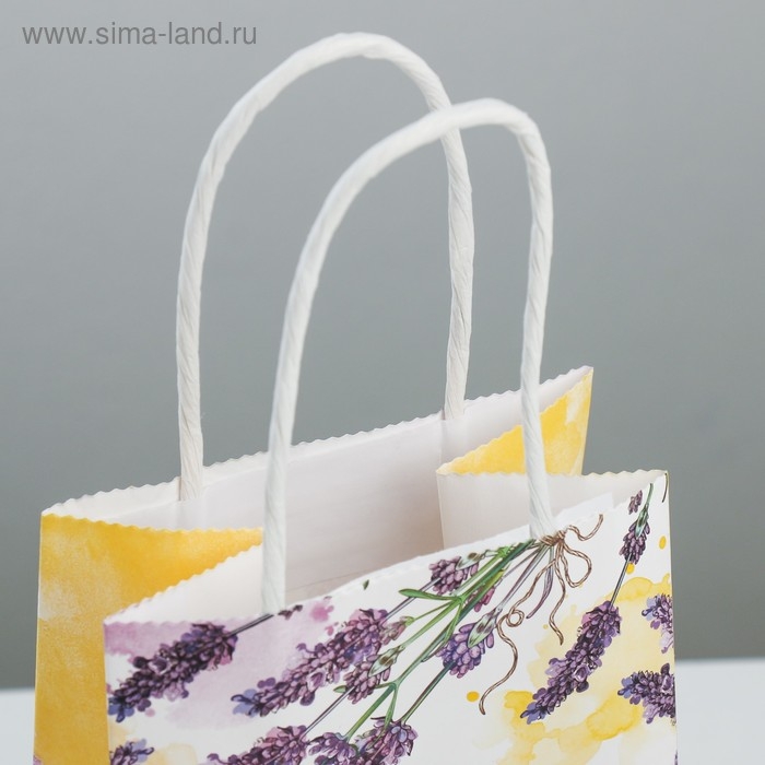 Пакет подарочный крафтовый, упаковка, &laquo;Счастье в каждой минуте&raquo;, 12 х 21 х 9 см