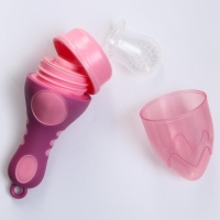 Ниблер для прикорма с силиконовой сеточкой, малиновое