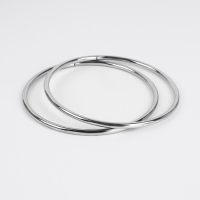 Ручки для сумки &laquo;Круг&raquo;, металлические, d = 10 см, 2 шт, цвет серебряный