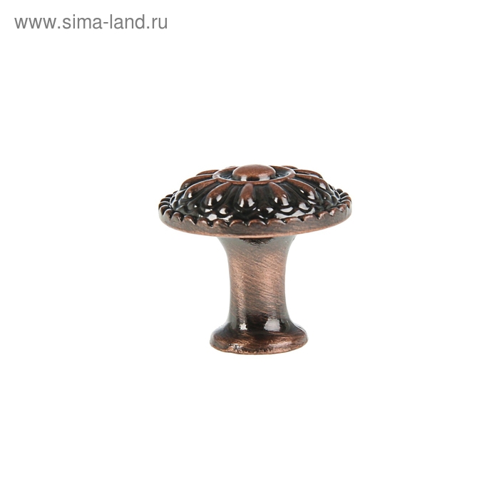 Ручка кнопка ТУНДРА РК112, цвет медь