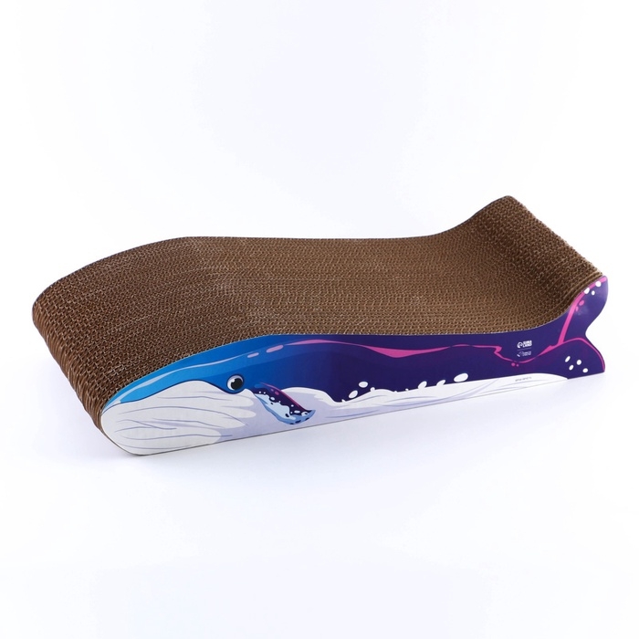 Когтеточка из картона с кошачьей мятой «Кит», 45 см х 20 см х 9 см Когтеточка из картона с кошачьей мятой «Кит», 45 см х 20 см х 9 см