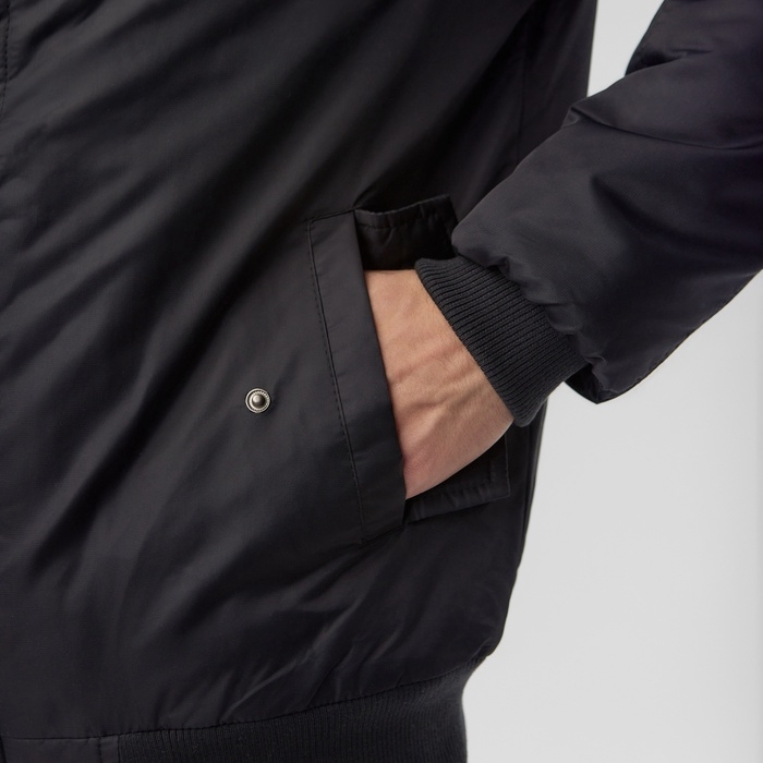 Бомбер мужской на молнии MIST, размер 54, черный Бомбер мужской на молнии MIST, размер 54, черный