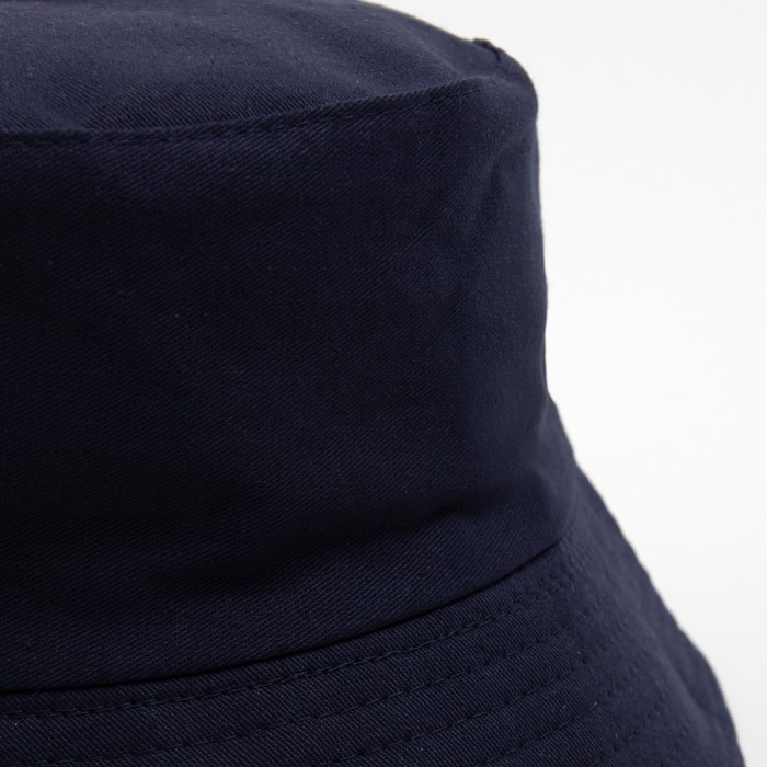 Панама женская однотонная, двусторонняя, цвет синий/чёрный, размер 56-58