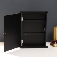 Ключница дерево "Розы" чёрная, зеркальная 6х22,3х29,5 см Ключница дерево "Розы" чёрная, зеркальная 6х22,3х29,5 см