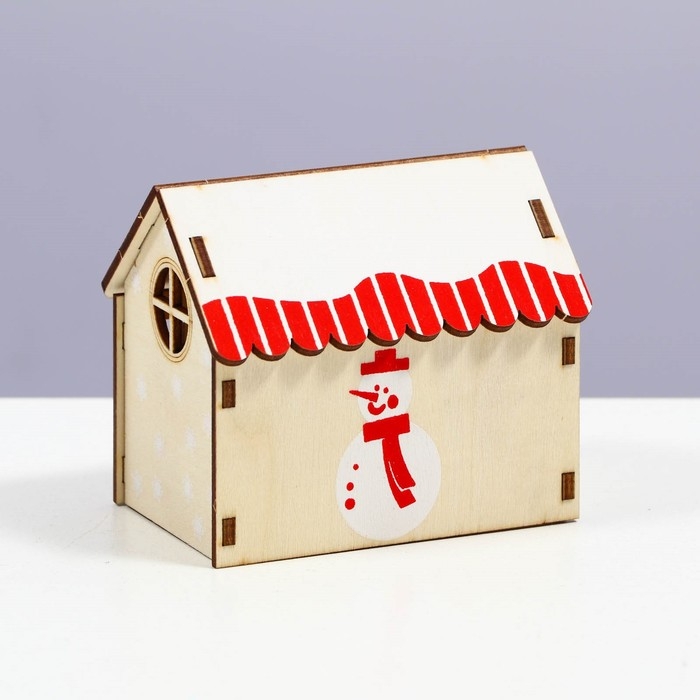 Домик для грызунов, 9 х 6.5 х 8 см, фанера Домик для грызунов, 9 х 6.5 х 8 см, фанера