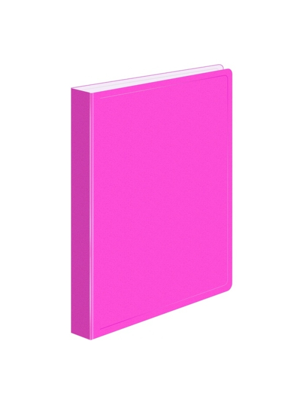 Папка с зажимом А4, 700 мкм, корешок 27 мм, Calligrata Double Neon, внутренний карман, до 180 листов, фуксия