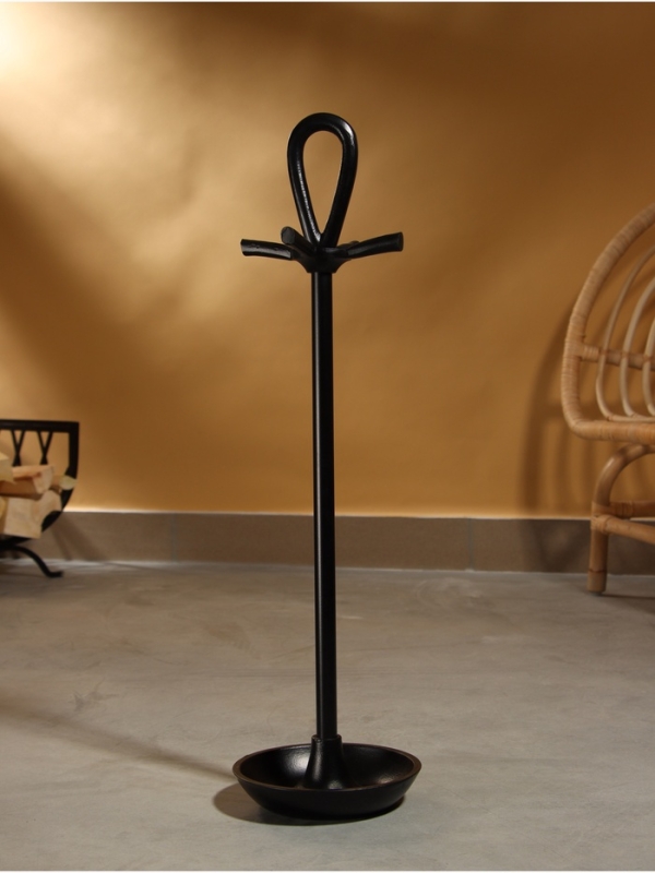 Каминный набор "Кочегар" сталь, 4 предмета, 17х17х63 см