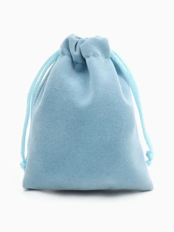 Мешочек бархатный, 7&times;9 см, голубой